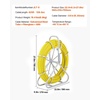 image:imageVEVOR Fish Tape Fiberglass 656 ft 516 in Duct Rodder Fishtape Wire Puller Cable Running Rod with Steel Reel Stand 3 Pulling Heads Fishing Tools for Walls and Electrical Conduit NonConductive14Inch x 425FT