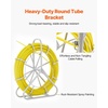 image:imageVEVOR Fish Tape Fiberglass 656 ft 516 in Duct Rodder Fishtape Wire Puller Cable Running Rod with Steel Reel Stand 3 Pulling Heads Fishing Tools for Walls and Electrical Conduit NonConductive14Inch x 425FT