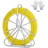 image:imageVEVOR Fish Tape Fiberglass 656 ft 516 in Duct Rodder Fishtape Wire Puller Cable Running Rod with Steel Reel Stand 3 Pulling Heads Fishing Tools for Walls and Electrical Conduit NonConductive14Inch x 656FT