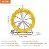 image:imageVEVOR Fish Tape Fiberglass 656 ft 516 in Duct Rodder Fishtape Wire Puller Cable Running Rod with Steel Reel Stand 3 Pulling Heads Fishing Tools for Walls and Electrical Conduit NonConductive516inch 656FT