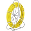 image:imageVEVOR Fish Tape Fiberglass 656 ft 516 in Duct Rodder Fishtape Wire Puller Cable Running Rod with Steel Reel Stand 3 Pulling Heads Fishing Tools for Walls and Electrical Conduit NonConductive14Inch x 656FT