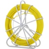 image:imageVEVOR Fish Tape Fiberglass 656 ft 516 in Duct Rodder Fishtape Wire Puller Cable Running Rod with Steel Reel Stand 3 Pulling Heads Fishing Tools for Walls and Electrical Conduit NonConductive14Inch x 425FT