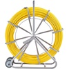 image:imageVEVOR Fish Tape Fiberglass 656 ft 516 in Duct Rodder Fishtape Wire Puller Cable Running Rod with Steel Reel Stand 3 Pulling Heads Fishing Tools for Walls and Electrical Conduit NonConductive516inch 656FT