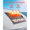 image:imageVEVOR Flexible Solar Panel 200W SemiFlexible Bendable Monocrystalline Solar Panel 219 Efficiency Mono OffGrid Charger with MC4 Output IP67 Waterproof for Marine RV Car Cabin Curved Surfaces100W