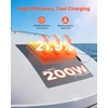 image:imageVEVOR Flexible Solar Panel 200W SemiFlexible Bendable Monocrystalline Solar Panel 219 Efficiency Mono OffGrid Charger with MC4 Output IP67 Waterproof for Marine RV Car Cabin Curved Surfaces200W