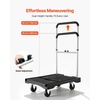 image:imageVEVOR Foldable Push Cart Dolly 660 lbs Capacity Folding Platform Truck with Swivel Wheels Moving Platform Hand Truck Flatbed Cart Space Saving Push Handle for Easy Storage 352 x 234 x 335 in268 x 195 x 45 in 680 x 495 x 115 mm