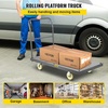 image:imageVEVOR Foldable Push Cart Dolly 660 lbs Capacity Folding Platform Truck with Swivel Wheels Moving Platform Hand Truck Flatbed Cart Space Saving Push Handle for Easy Storage 352 x 234 x 335 in47 x 24 x 32 in