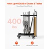 image:imageVEVOR Folding Chair Rack 400 LBS Capacity HeavyDuty Chair Cart for 5 Tables14 Chairs Chair Storage Dolly Chair Holder wSwivel Casters and Locking Wheelsfor Party EventHotel Matte Black400 LBS