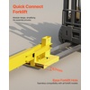 image:imageVEVOR Forklift Jib Boom Crane 5500 lbs Capacity Forklift Mobile Crane Lifting Hoist with 2 Hooks Manual Telescopic 472735 in Boom Attachment Towing Handling Equipment for Warehouse amp Factories6000 LBS