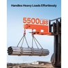 image:imageVEVOR Forklift Jib Boom Crane 5500 lbs Capacity Forklift Mobile Crane Lifting Hoist with 2 Hooks Manual Telescopic 472735 in Boom Attachment Towing Handling Equipment for Warehouse amp Factories5500 LBS