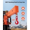 image:imageVEVOR Forklift Jib Boom Crane 5500 lbs Capacity Forklift Mobile Crane Lifting Hoist with 2 Hooks Manual Telescopic 472735 in Boom Attachment Towing Handling Equipment for Warehouse amp Factories5500 LBS