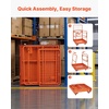 image:imageVEVOR Forklift Man Basket 362 x 411 Inch Forklift Safety Cage with 4 Wheels 1200 lbs Capacity Heavy Duty Work Platform Collapsible Lift Basket Safety Harness for Aerial Work Lifting Loader