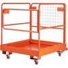 image:imageVEVOR Forklift Man Basket 366 x 366 Inch Forklift Safety Cage with 4 Wheels 1200 lbs Capacity Heavy Duty Work Platform Collapsible Lift Basket Safety Set for Most Aerial Jobs Lifting Loader