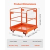 image:imageVEVOR Forklift Man Basket 366 x 366 Inch Forklift Safety Cage with 4 Wheels 1200 lbs Capacity Heavy Duty Work Platform Collapsible Lift Basket Safety Set for Most Aerial Jobs Lifting Loader