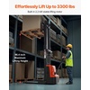 image:imageVEVOR Full Electric Pallet Stacker 3300 lbs Capacity 984 Lifting Height Pallet Lift Stacker Forklift with Straddle Legs amp Forks 866311 Inches Adjustable Fork Width Orange amp Black