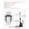 image:imageVEVOR Full Electric Pallet Stacker 3300 lbs Capacity 984 Lifting Height Pallet Lift Stacker Forklift with Straddle Legs amp Forks 866311 Inches Adjustable Fork Width Orange amp Black