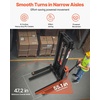 image:imageVEVOR Full Electric Pallet Stacker 3300 lbs Capacity 984 Lifting Height Pallet Lift Stacker Forklift with Straddle Legs amp Forks 866311 Inches Adjustable Fork Width Orange amp Black