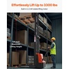 image:imageVEVOR Full Electric Pallet Stacker 3300 lbs Load Capacity 130 Max Lifting Height Pallet Lift Stacker Forklift with Straddle Legs amp Forks 866311 Inches Adjustable Fork Width Orange amp Black