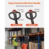 image:imageVEVOR Full Electric Pallet Stacker 3300 lbs Load Capacity 130 Max Lifting Height Pallet Lift Stacker Forklift with Straddle Legs amp Forks 866311 Inches Adjustable Fork Width Orange amp Black