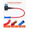 image:imageVEVOR Fuse Tap 24 Packs 4 Types 12V Car AddaCircuit Fuse Tap Adapter Standard Mini Micro2 and Low Profile Mini Blade Fuses Holder ATO ATC ATM Fuses Adapter Jumper for Cars Trucks Boats