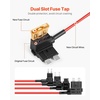 image:imageVEVOR Fuse Tap 24 Packs 4 Types 12V Car AddaCircuit Fuse Tap Adapter Standard Mini Micro2 and Low Profile Mini Blade Fuses Holder ATO ATC ATM Fuses Adapter Jumper for Cars Trucks Boats