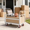 image:imageVEVOR Heavy Duty 2 Tier Platform Hand Truck 700 lbs 2 Tier Push Tool Cart with HighStrength Steel Utility Cart for Warehouse Garage Workshop Office445 x 266 x 421 in 1130 x 675 x 1070 mm