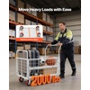 image:imageVEVOR Heavy Duty 2 Tier Platform Hand Truck 700 lbs 2 Tier Push Tool Cart with HighStrength Steel Utility Cart for Warehouse Garage Workshop Office445 x 266 x 421 in 1130 x 675 x 1070 mm