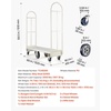 image:imageVEVOR Heavy Duty 2 Tier Platform Hand Truck 700 lbs 2 Tier Push Tool Cart with HighStrength Steel Utility Cart for Warehouse Garage Workshop Office600 x 161 x 595 in 1525 x 410 x 1510 mm