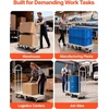 image:imageVEVOR Heavy Duty 2 Tier Platform Hand Truck 700 lbs 2 Tier Push Tool Cart with HighStrength Steel Utility Cart for Warehouse Garage Workshop Office600 x 161 x 595 in 1525 x 410 x 1510 mm