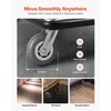 image:imageVEVOR Hotel Luggage Cart 1200 lbs Heavy Duty Bellman Cart with Stainless Steel Frame 8 in Rubber Wheels Black Carpeted Deck Commercial Luggage Carrier Rolling Trolley for HotelsResorts Rose Gold425x25x386in