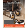 image:imageVEVOR Hotel Luggage Cart 1200 lbs Heavy Duty Bellman Cart with Stainless Steel Frame 8 in Rubber Wheels Black Carpeted Deck Commercial Luggage Carrier Rolling Trolley for HotelsResorts Rose Gold425x256x772in