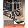 image:imageVEVOR Hotel Luggage Cart 1200 lbs Heavy Duty Bellman Cart with Stainless Steel Frame 8 in Rubber Wheels Black Carpeted Deck Commercial Luggage Carrier Rolling Trolley for HotelsResorts Rose Gold424x252x736in