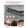 image:imageVEVOR Hotel Luggage Cart 1200 lbs Heavy Duty Bellman Cart with Stainless Steel Frame 8 in Rubber Wheels Black Carpeted Deck Commercial Luggage Carrier Rolling Trolley for HotelsResorts Rose Gold425x25x71in
