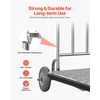image:imageVEVOR Hotel Luggage Cart 1200 lbs Heavy Duty Bellman Cart with Stainless Steel Frame 8 in Rubber Wheels Black Carpeted Deck Commercial Luggage Carrier Rolling Trolley for HotelsResorts Rose Gold425x25x71in