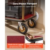 image:imageVEVOR Hotel Luggage Cart 1200 lbs Heavy Duty Bellman Cart with Stainless Steel Frame 8 in Rubber Wheels Black Carpeted Deck Commercial Luggage Carrier Rolling Trolley for HotelsResorts Rose Gold425x252x764in
