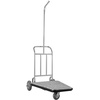 image:imageVEVOR Hotel Luggage Cart 1200 lbs Heavy Duty Bellman Cart with Stainless Steel Frame 8 in Rubber Wheels Black Carpeted Deck Commercial Luggage Carrier Rolling Trolley for HotelsResorts Rose Gold425x25x71in