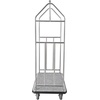 image:imageVEVOR Hotel Luggage Cart 1200 lbs Heavy Duty Bellman Cart with Stainless Steel Frame 8 in Rubber Wheels Black Carpeted Deck Commercial Luggage Carrier Rolling Trolley for HotelsResorts Rose Gold424x25x71in