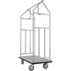 image:imageVEVOR Hotel Luggage Cart 1200 lbs Heavy Duty Bellman Cart with Stainless Steel Frame 8 in Rubber Wheels Black Carpeted Deck Commercial Luggage Carrier Rolling Trolley for HotelsResorts Rose Gold424x25x71in