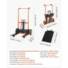 image:imageVEVOR Hydraulic Material Lift Winch Stacker 450 lbs Load Capacity 354 Max Lifting Height Pallet Truck Dolly with Fork Lift Table Foldable amp Portable Pallet Jack Table Cart Orange amp Black