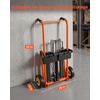 image:imageVEVOR Hydraulic Material Lift Winch Stacker 450 lbs Load Capacity 354 Max Lifting Height Pallet Truck Dolly with Fork Lift Table Foldable amp Portable Pallet Jack Table Cart Orange amp Black