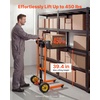 image:imageVEVOR Hydraulic Material Lift Winch Stacker 450 lbs Load Capacity 394 Max Lifting Height Pallet Truck Dolly with Fork Lift Table Foldable amp Portable Pallet Jack Table Cart Orange amp Black