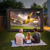 image:imageVEVOR Inflatable Movie Screen 14 FT Inflatable Projector Screen for Outside with Blower and Carrying Bag FrontRear Projection Oxford Fabric Blow Up Screen for Outdoor Parties Backyard Movie Night20 Feet