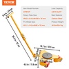 image:imageVEVOR Machinery Skate Dolly 6614 LBS3T Industrial Machinery Mover with Handle Carbon Steel Machinery Moving Skate with 3 360 Swivel PU Wheels 360 Rotation NonSlip Cap for Warehouse Workshop