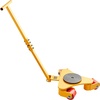 image:imageVEVOR Machinery Skate Dolly 6614 LBS3T Industrial Machinery Mover with Handle Carbon Steel Machinery Moving Skate with 3 360 Swivel PU Wheels 360 Rotation NonSlip Cap for Warehouse Workshop