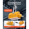 image:imageVEVOR Magnetic Lid Lifter Dolly 1320 lbs Pulling Capacity Steel Dolly with Heavy Duty Magnet Lift and 2 Wheels Adjustable Handle N42 Neodymium Foldable and Portable for Lifting Manhole Covers880 lbs400 kg Magnetic Lifter
