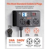 image:imageVEVOR Manual EV Charging Switch NEMA 1430P to 1430R amp 1450R Splitter Switch for Dryer amp EV 24A Max 240V Manual Power Distribution with Circuit Breaker HandOperated Selector Plug and Play ETL