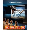 image:imageVEVOR Manual Projector Screen 72 inch 43 4K 1080 HD Retractable Pull Down Projector Screen Wall Mounted Movie Projection with Pull Rope Portable Display Projectoin for Family Home Office TheaterWS72