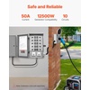 image:imageVEVOR Manual Transfer 30Amp 6Circuit Prewired Generator Transfer Kit with NEMA L1430P Power Inlet Box DoubleThrow NEMA 3R Mechanical Watt Meter for 7500W Generators50 Amp  10 Circuit