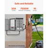 image:imageVEVOR Manual Transfer 30Amp 6Circuit Prewired Generator Transfer Kit with NEMA L1430P Power Inlet Box DoubleThrow NEMA 3R Mechanical Watt Meter for 7500W Generators30 Amp  10 Circuit