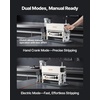 image:imageVEVOR Manual Wire Stripper Machine 006118 in Copper Cable Stripper Tool Hand Crank or Drill Powered Modes HeavyDuty Q235 Frame Wire Stripping Machine Easy to Use for Scrap Copper Recycling370W Automatic or Hand Crank